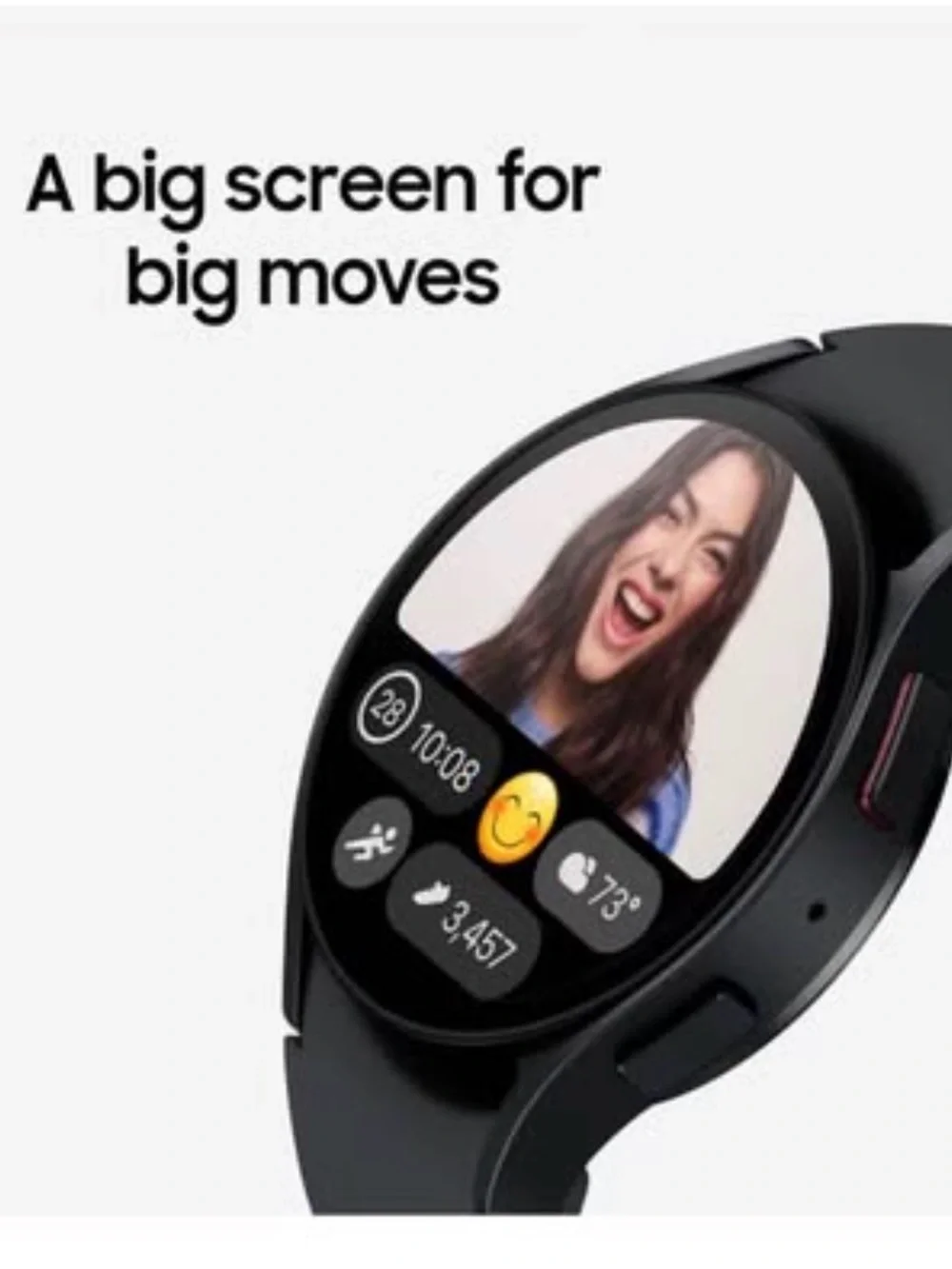 Samsung Galaxy Watch 6 in Graphite with Pink Dial Accents